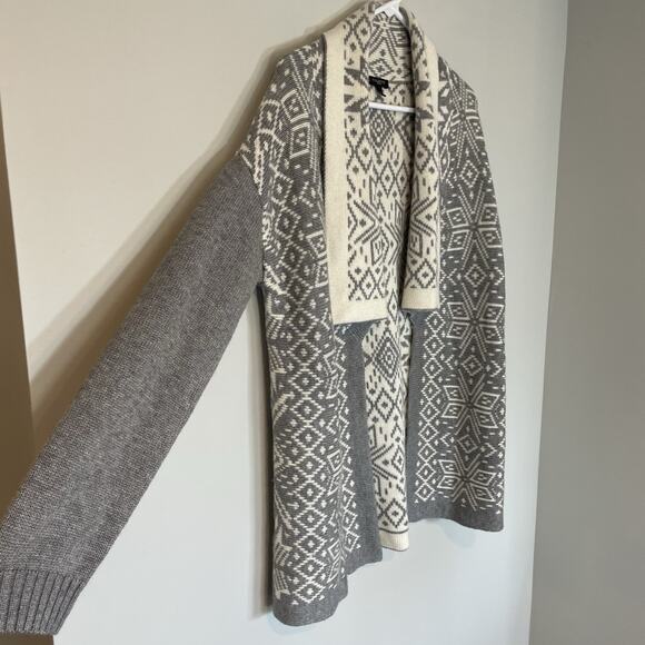 Talbots Petites Womens Fair Isle Cardigan Sweater Wool Cashmere Blend Size LP - Picture 3 of 8